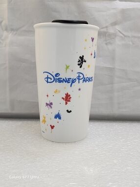 Starbucks Disney Parks Ceramic Travel Mug with Lid 12 oz